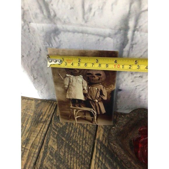 Pumpkin Heads Odd Bizarre Reprint Photo Antique Reprint Kids with Pumpkin Heads - Picture 11 of 13